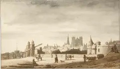 Lambert Doomer, Nantes mit den Stadttoren Sauvetout und Saint-Pierre, Circa 1670