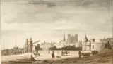 Lambert Doomer, Nantes mit den Stadttoren Sauvetout und Saint-Pierre, Circa 1670