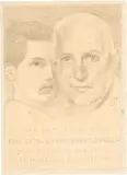 Cuno Amiet, Vorzeichnung zu "Jung und alt", Neujahrsblatt 1948/49, 1948, Pencil drawing on firm wove paper