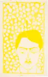Cuno Amiet, Dr. Curt Blass, Kopf, 1908, Colour woodcut, proof in sulphur yellow on laid paper