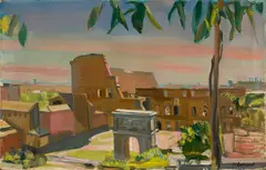 Maurice Barraud, Le Colosée et l'Arc de Titus, Rome, Around 1930, Oil on canvas