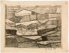 Eugen Batz, Ohne Titel. - Ohne Titel, 1934, 2 etchings, on silk fabric and each fixed on a thin cardboard backing