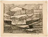Eugen Batz, Ohne Titel. - Ohne Titel, 1934, 2 etchings, on silk fabric and each fixed on a thin cardboard backing