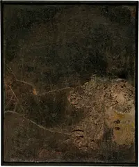 Erwin Bechtold, Ohne Titel, 1960, Material collage on canvas, with oil, paper, fabric, earth