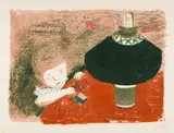 Pierre Bonnard, L'enfant à la lampe, Around 1897, Colour lithograph on China paper