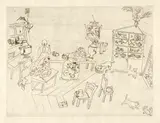 Marc Chagall, 26 Blatt aus "Les Âmes mortes", 1923-1927, published in 1948, 22 etchings on japon nacré and 4 etchings on wove paper