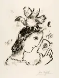 Marc Chagall, Hommage à Elsa Triolet, 1972, Lithograph on wove paper Arches with watermark