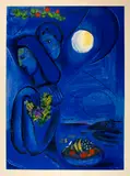 Marc Chagall, Saint-Jean-Cap-Ferrat, 1952, Colour lithograph on wove paper Marais, with watermark