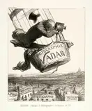 Honoré Daumier, NADAR élevant la Photographie à la hauteur de l'Art, 1862, Lithograph on chine collé on wove paper