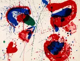 Sam Francis, Hurrah for the Red, White and Blue. Variant I, 1961, Colour lithograph on wove paper