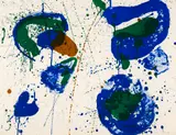 Sam Francis, Hurrah for the Red, White and Blue. Variant II, 1961, Colour lithograph on wove paper