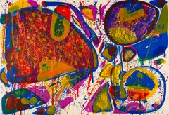 Bright Jade Ghost by Sam Francis, 1963, Colour lithograph on Rives wove paper with watermark, sold Sep 2024