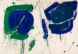 Sam Francis, Blue-Green, 1963, Colour lithograph on wove paper BFK with watermark