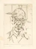Alberto Giacometti, Michel Leiris II, 1957-1958, Etching on wove paper