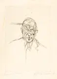 Alberto Giacometti, Michel Leiris IX, 1957-1958, Etching on wove paper
