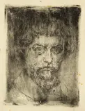 Giovanni Giacometti, Selbstbildnis, circa 1907, Etching