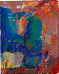 Shirley Jaffe, Abstrakte Komposition, 1955-1959, Watercolour on brownish wove paper