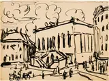 Das Johanneum in Dresden by Ernst Ludwig Kirchner, Around 1908-1909, Ink drawing on wove paper, sold Sep 2024
