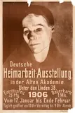 Käthe Kollwitz, Plakat der Deutschen Heimarbeit-Ausstellung Berlin 1906, 2193, Lithograph in light brown with lettering in stencil, on thin poster paper, mounted on Japanese sheet