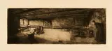 Käthe Kollwitz, Szene aus Germinal, 1893, Line etching, drypoint and emery on copperplate paper