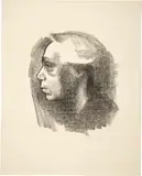Käthe Kollwitz, Selbstbildnis, 1919, Chalk lithograph