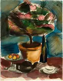 Henri Le Fauconnier, Stillleben mit Blumen, Around 1923, Watercolour and pencil