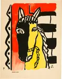 Fernand Léger, Cheval sur fond rouge, 1948/1951, Pochoir on firm wove paper