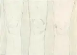 Alois Lichtsteiner, Knie (Inhalt der Gefässe), 1997, Oil and pencil on paper, mounted in white painted wooden frame
