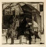 Bernhard Luginbühl, Kupferstich III, 1960, Copperplate engraving on wove paper