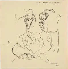 Oskar Lüthy, Types Excentrique de 1920, 1912, Ink drawing on wove paper