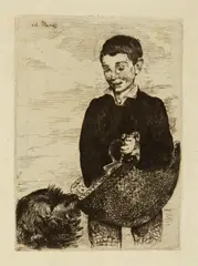 Edouard Manet, Le gamin, 1862, probably edition from 1905, Etching on light greenish laid paper with wide margins