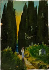 Otto Meyer-Amden, Toteninsel, 1903-1910, Oil on canvas
