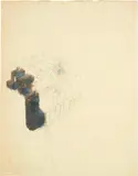 Otto Meyer-Amden, Knaben in fünf Kirchbänken, 1923-1924, Colour and pencil on cream wove paper