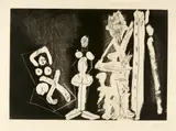 Pablo Picasso, Dans l'atelier: modèle au transat, Mougins, 18 March 1965, Aquatint on wove paper with watermark "Richard de Bas"