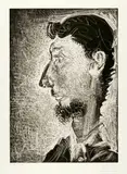 Pablo Picasso, Portrait de Piero Crommelynck II, Mougins, 23 September 1966, Aquatint on wove paper with watermark "Rives"