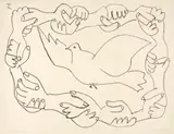 Pablo Picasso, Les Mains Iiées I, 19262, Lithograph on wove paper with watermark "Arches"