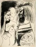 Pablo Picasso, Le Vieux Roi, Cannes 1959, Lithograph on light wove paper, with watermark "Mourlot Arches"