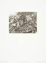Markus Raetz, Zwei Pole, 1994-1995, Copperplate engraving on Zerkall wove paper in half-linen portfolio
