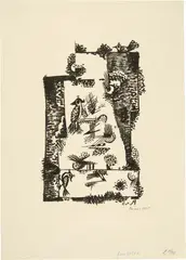 Hans Reichel, 6 Lithographien, 1925, 6 lithographs, 3 on wove paper, 2 with watermark "Johann Wilhelm" and 3 on Japan