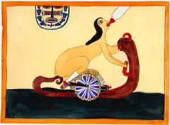 Hans Schärer, Ohne Titel, 1971, Watercolour, gouache and ink on watercolour paper