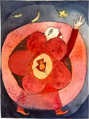 Hans Schärer, Ohne Titel, 1973, Pen and ink and watercolour on watercolour paper
