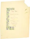 Gottardo Guido Segantini, Entwurf zum Titelblatt des "Almanacco dei Grigioni" von 1930, 1930, Colour and pencil drawing on thin tracing paper