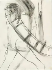 Klaudia Schifferle, Ohne Titel (Akt), 1989, Pencil and gouache on drawing paper