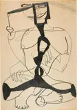 Klaudia Schifferle, Ohne Titel (Frauenakt), 1984, Bold chalk on wove paper