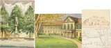 Niklaus Stoecklin, Sammelnummer von 4 Werken, 1957, 2 watercolours on wove paper; 2 pen and ink drawings on laid paper