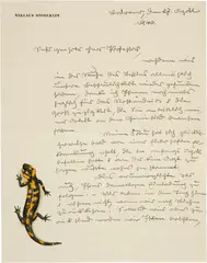 Niklaus Stoecklin, Handschrifltiche Briefe, 1940-1982, Handwriting on stationery, watercolour, lithograph