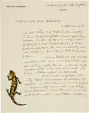 Niklaus Stoecklin, Handschrifltiche Briefe, 1940-1982, Handwriting on stationery, watercolour, lithograph