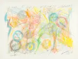 Jean Tinguely, Suggus, 1988, Lithograph reworked with chalk on Arches wove paper with watermark