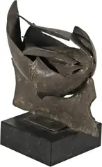 Oscar Wiggli, Kleine Skulptur, Around 1965, Iron, welded, fixed on a dark marble base