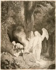 Ferdinand Bol, Giedeons Opfer, After 1641, Etching on laid paper